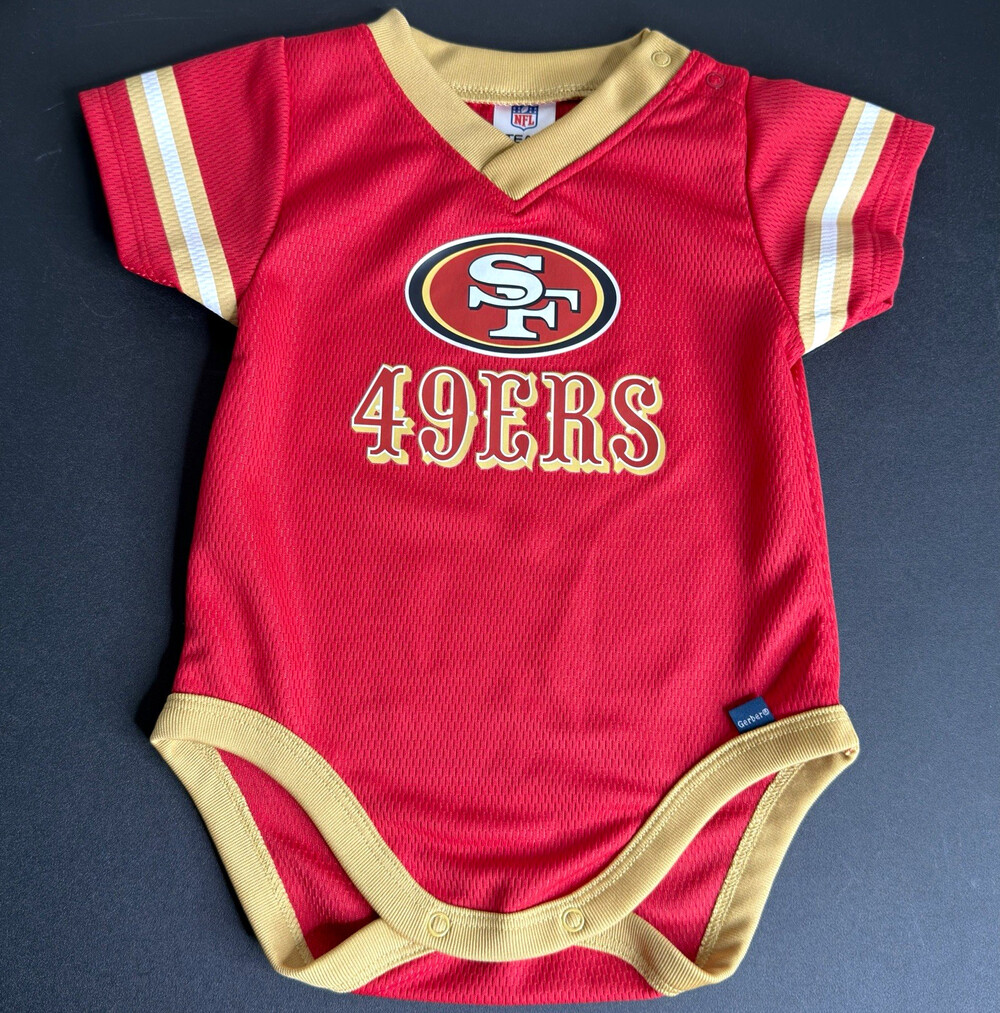 Gerber San Francisco 49ers NFL Baby Bodysuit 3-6 Months Red Gold White